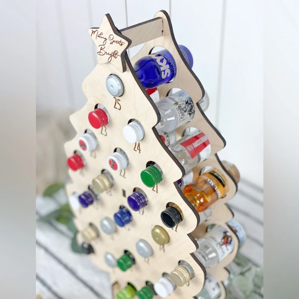 Adult Advent Christmas Tree | Christmas Countdown | Just Add Mini Bottles!